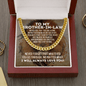 To My Brother-In-Law Cuban Link Chain Necklace - Motivational Gift for Brother-In-Law Cuban Link Chain (14K Gold Over Stainless Steel)