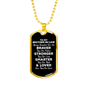 To My Brother-in-law Dog Tag Necklace - Always Remember You Are Braver - Motivational Graduation Gift - Brother-in-law Birthday Gift