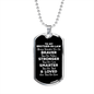To My Brother-in-law Dog Tag Necklace - Always Remember You Are Braver - Motivational Graduation Gift - Brother-in-law Birthday Gift
