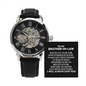 To My Brother-In-Law Openwork Skeleton Watch, Motivational Graduation Gift, Brother-In-Law Wedding Gift, Birthday Present for Brother-In-Law Luxury Box w/Message Card