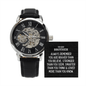 To My Brother Openwork Skeleton Watch - Always Remember Motivational Graduation Gift - Brother Wedding Gift - Birthday Gift