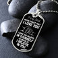 To My Child Dog Tag Necklace - Never Forget I Love You - Motivational Graduation Gift - Nonbinary Child Birthday Gift - Christmas Gift