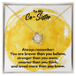 To My Co-Sister Love Knot Necklace - Always Remember Motivational Graduation Gift - Co-Sister Wedding Gift - Birthday Gift 18K Yellow Gold Finish / Standard Box