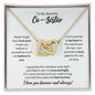 To My Co-Sister Necklace - Promise to Love You - Motivational Graduation Gift - Co-Sister Birthday Gift - Christmas Gift 18K Yellow Gold Finish / Standard Box