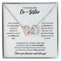 To My Co-Sister Necklace - Promise to Love You - Motivational Graduation Gift - Co-Sister Birthday Gift - Christmas Gift Polished Stainless Steel & Rose Gold Finish / Standard Box