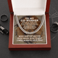 To My Co-worker Cuban Link Chain Necklace, Motivational Graduation Gift for Co-worker, Co-worker Wedding Gift, Birthday Gift for Co-worker