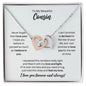 To My Cousin Necklace - Promise to Love You - Motivational Graduation Gift - Cousin Birthday Gift - Christmas Gift Polished Stainless Steel & Rose Gold Finish / Standard Box