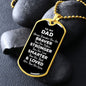 To My Dad Dog Tag Necklace - Always Remember You Are Braver - Motivational Graduation Gift - Dad Birthday Gift - Christmas Gift