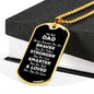 To My Dad Dog Tag Necklace - Always Remember You Are Braver - Motivational Graduation Gift - Dad Birthday Gift - Christmas Gift