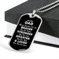 To My Dad Dog Tag Necklace - Always Remember You Are Braver - Motivational Graduation Gift - Dad Birthday Gift - Christmas Gift