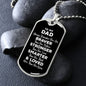 To My Dad Dog Tag Necklace - Always Remember You Are Braver - Motivational Graduation Gift - Dad Birthday Gift - Christmas Gift