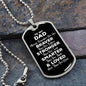 To My Dad Dog Tag Necklace - Always Remember You Are Braver - Motivational Graduation Gift - Dad Birthday Gift - Christmas Gift Military Chain (Silver) / No
