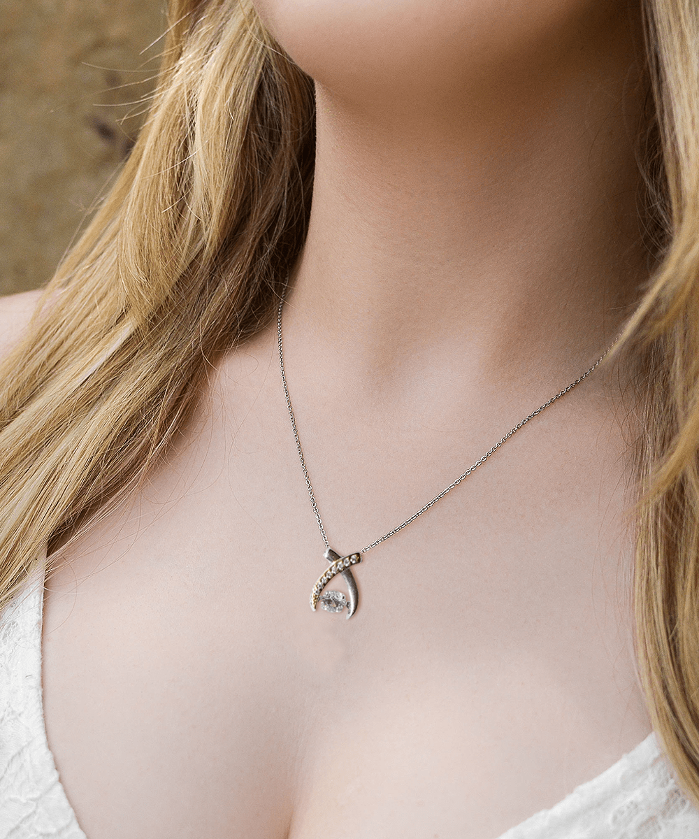 To My Daughter - Beautiful Family - Wishbone Necklace for Mother's Day, Birthday - Jewelry Gift for Daughter