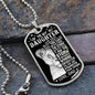 To My Daughter Dog Tag Necklace - Lion I Am the Storm - Love Dad