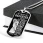 To My Daughter Dog Tag Necklace - Lion I Am the Storm - Love Dad