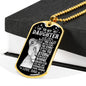 To My Daughter Dog Tag Necklace - Lion I Am the Storm - Love Dad