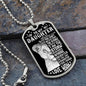 To My Daughter Dog Tag Necklace - Lion I Am the Storm - Love Mom
