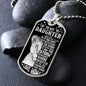 To My Daughter Dog Tag Necklace - Lion I Am the Storm - Love Mom