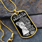 To My Daughter Dog Tag Necklace - Lion I Am the Storm - Love Mom