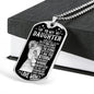 To My Daughter Dog Tag Necklace - Lion I Am the Storm - Love Mom