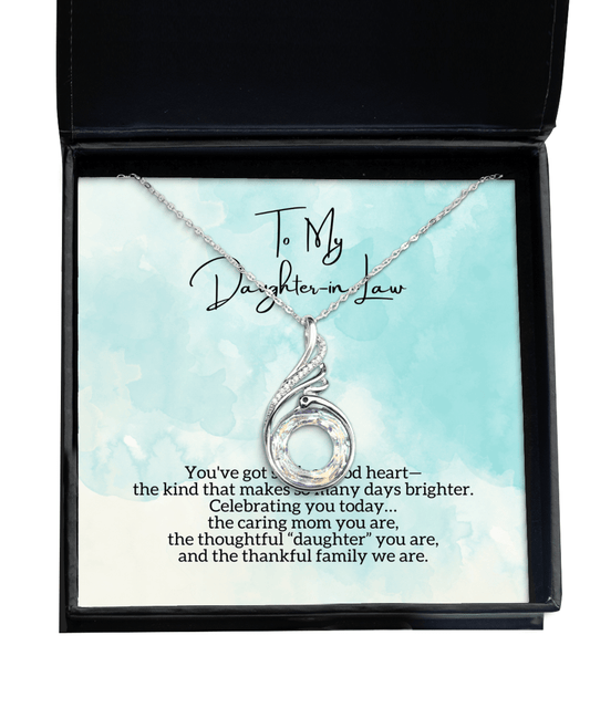 To My Daughter-In-Law - Celebrating You Today - Phoenix Necklace for Mother's Day, Birthday - Jewelry Gift for Daughter In Law