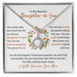 To My Daughter-in-Law Eternal Hope Necklace - Gift for Bonus Daughter Two Tone Box