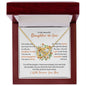 To My Daughter-in-Law Interlocking Hearts Necklace - Gift for Bonus Daughter 18K Yellow Gold Finish / Luxury Box
