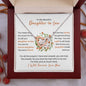 To My Daughter-in-Law Interlocking Hearts Necklace - Gift for Bonus Daughter
