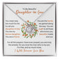 To My Daughter-in-Law Love Knot Necklace - Gift for Bonus Daughter 14K White Gold Finish / Standard Box