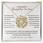 To My Daughter-in-Law Love Knot Necklace - Gift for Bonus Daughter 18K Yellow Gold Finish / Standard Box