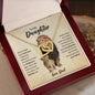 To My Daughter Love Dad Necklace - Old Lion Interlocking Hearts Gift for Daughter