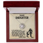 To My Daughter Love Dad Viking Necklace - Gift for Daughter 14K White Gold Finish / Luxury Box