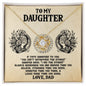 To My Daughter Love Dad Viking Necklace - Gift for Daughter 18K Yellow Gold Finish / Standard Box