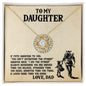 To My Daughter Love Dad Viking Necklace - Gift for Daughter 18K Yellow Gold Finish / Standard Box