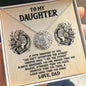 To My Daughter Love Dad Viking Necklace - Gift for Daughter
