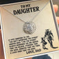 To My Daughter Love Dad Viking Necklace - Gift for Daughter