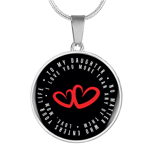 To My Daughter Necklace - Gift for Daughter from Mom Luxury Necklace (Silver)