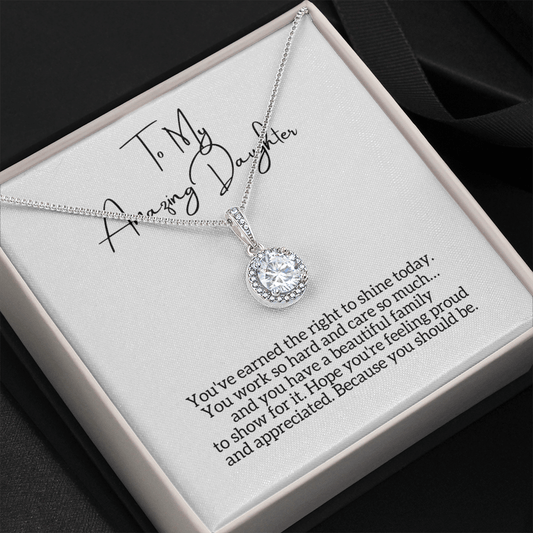 To My Daughter Necklace - Mother's Day Jewelry Gift for Daughter