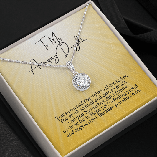 To My Daughter Necklace - Mother's Day Jewelry Gift for Daughter