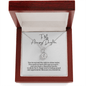 To My Daughter Necklace - Mother's Day Jewelry Gift for Daughter Mahogany Style Luxury Box w/LED