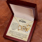 To My Daughter Proud Lion Forever Love Necklace 18k Yellow Gold Finish / Luxury Box