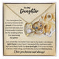 To My Daughter Proud Lion Forever Love Necklace 18k Yellow Gold Finish / Standard Box
