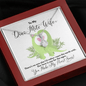 To My Dino-Mite Wife Necklace - You Make My Heart Saur - Funny Gift for Valentine's Day, Anniversary, Birthday