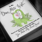 To My Dino-Mite Wife Necklace - You Make My Heart Saur - Funny Gift for Valentine's Day, Anniversary, Birthday Two Toned Box