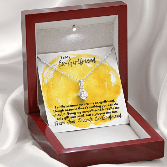 To My Ex-Girlfriend Necklace - Funny Gift for Ex-Girlfriend - Ex-Girlfriend Breakup Birthday, Christmas Jewelry