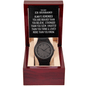 To My Ex-Husband Men's Wooden Watch - Always Remember Motivational Graduation Gift - Ex-Husband Wedding Gift - Birthday Gift