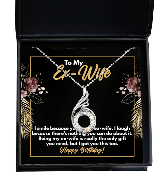 To My Ex-Wife Gifts - Funny Birthday Present - Phoenix Necklace for Birthday - Jewelry Gift from Ex-Husband to Ex-Wife