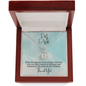 To My Ex-Wife Necklace - Ex-Wife Mother's Day Gift - Jewelry from Ex-Husband Mahogany Style Luxury Box w/LED