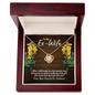 To My Ex-Wife Necklace - Funny Gift for Ex-Wife - Divorce Jewelry for Ex - Ex-Wife Birthday - Ex-Wife Christmas 18K Yellow Gold Finish / Luxury Box