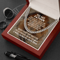 To My Father Cuban Link Chain Necklace - Motivational Gift for Dad for Father's Day